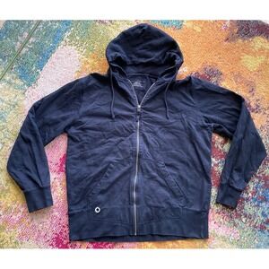 Whole Foods Market Full Zip Hoodie Mens XL Black Loomstate Employee Sweatshirt